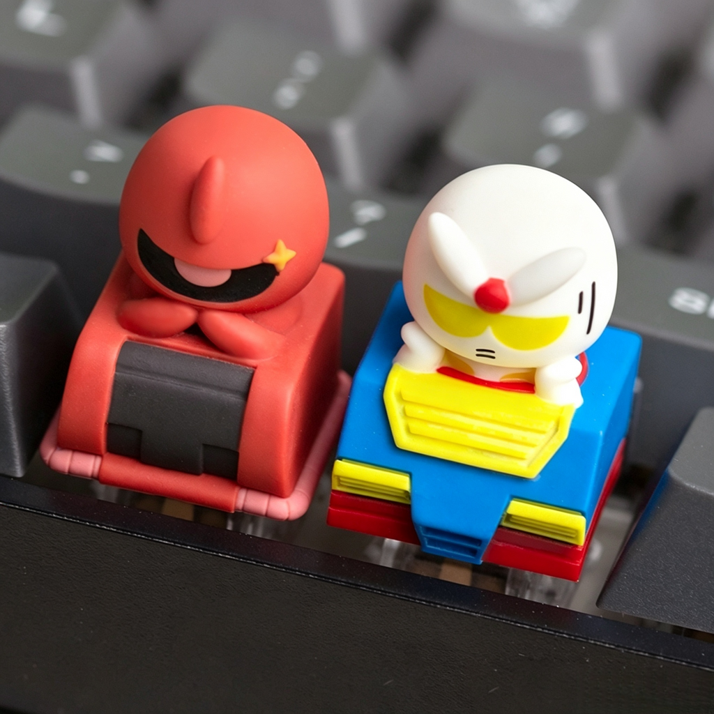 gundam-q-version-artisan-keycap-collection-with-handmade-epoxy-resin-design-for-custom-mechanical-keyboards-and-mecha-enthusiasts