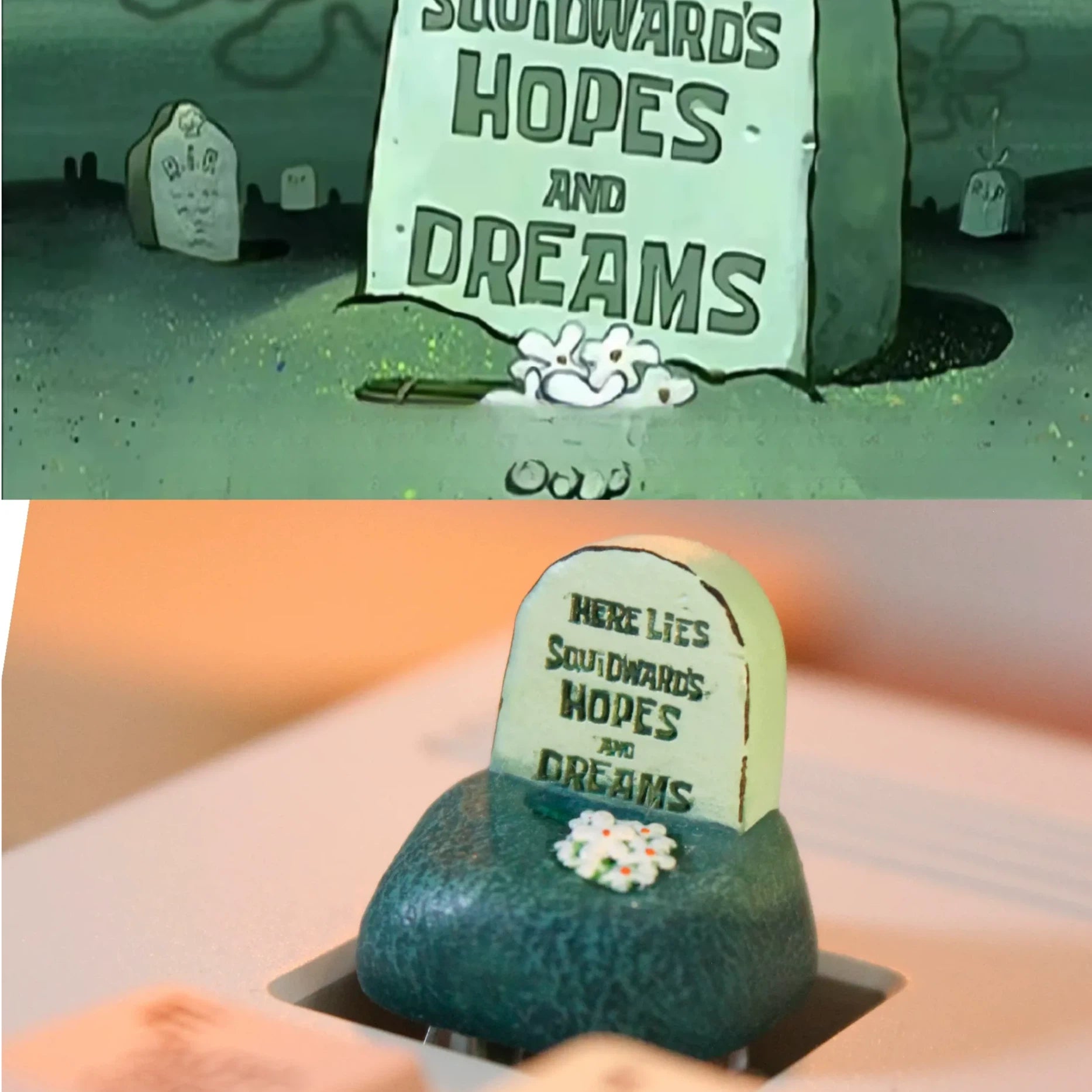 SpongeBob Funny Character Resin Keycap Cartoon Artisan Keycap