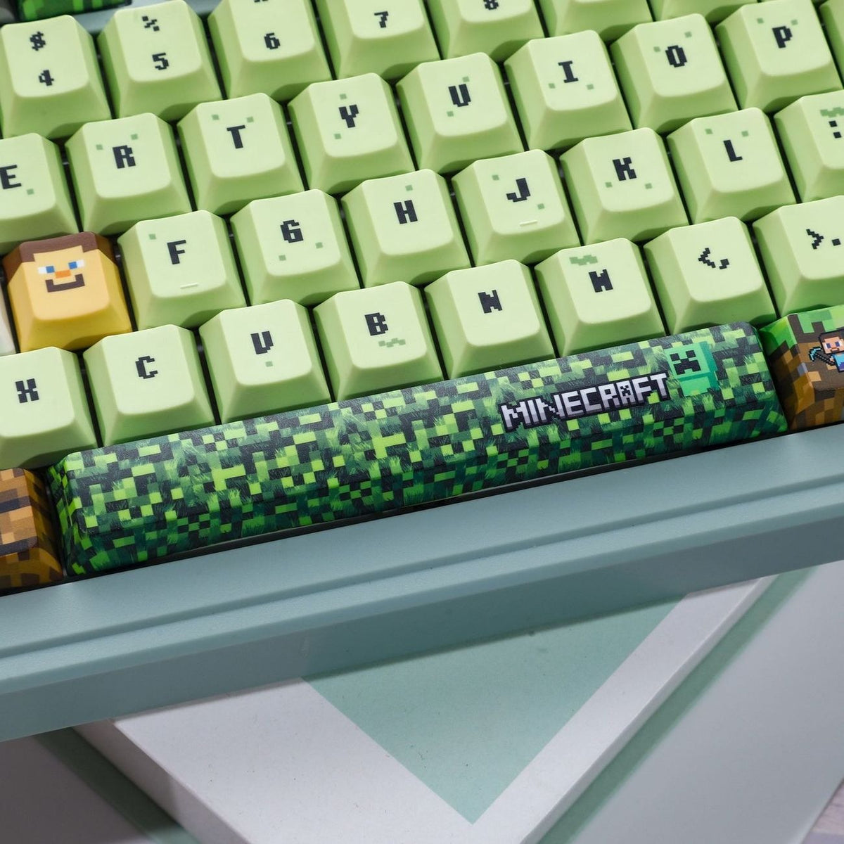 Minecraft Grass Block Pixel Keycap Set