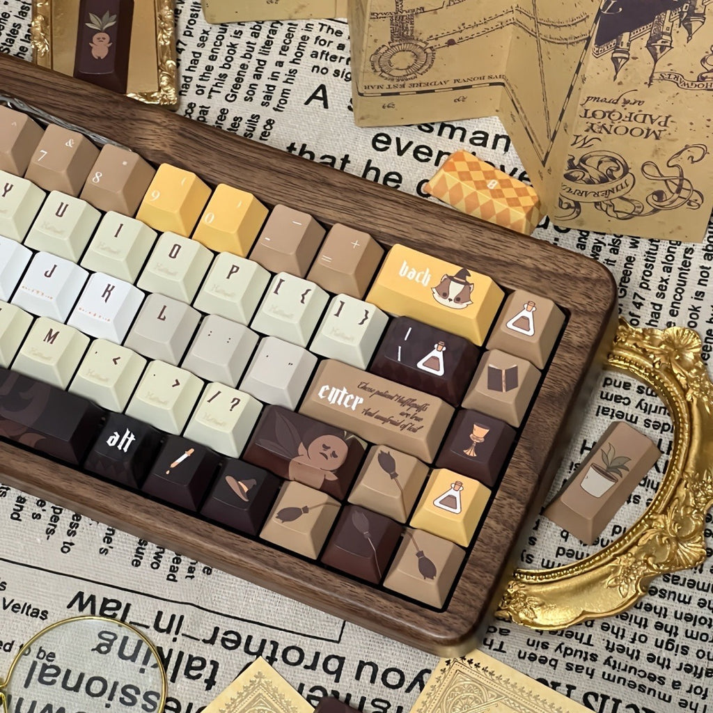 Harry Potter Hufflepuff Brown & Gold Keycap Set