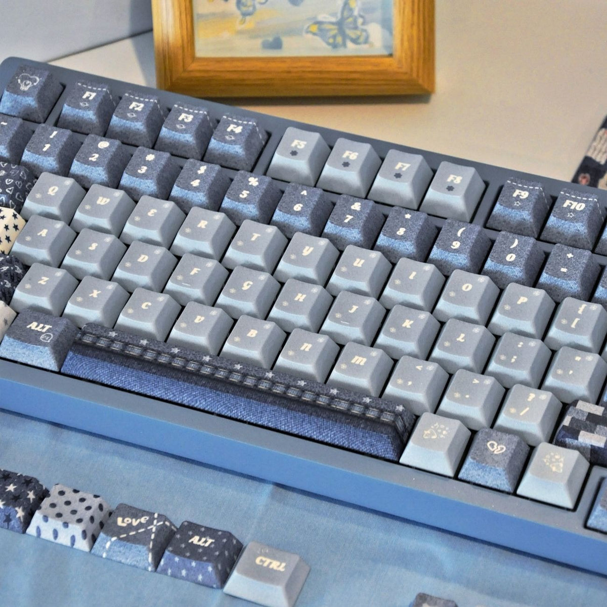 Vintage Denim Style Custom Keycap Set