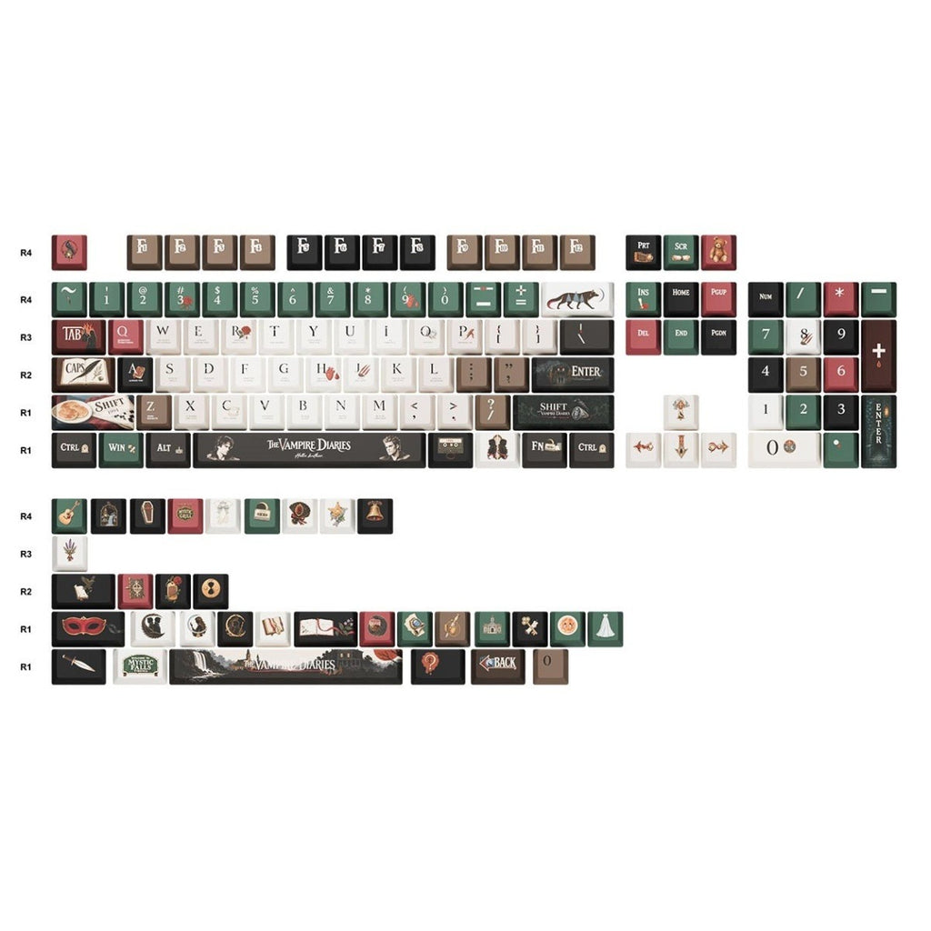 The Vampire Diaries Mystic Falls Custom Keycap Set