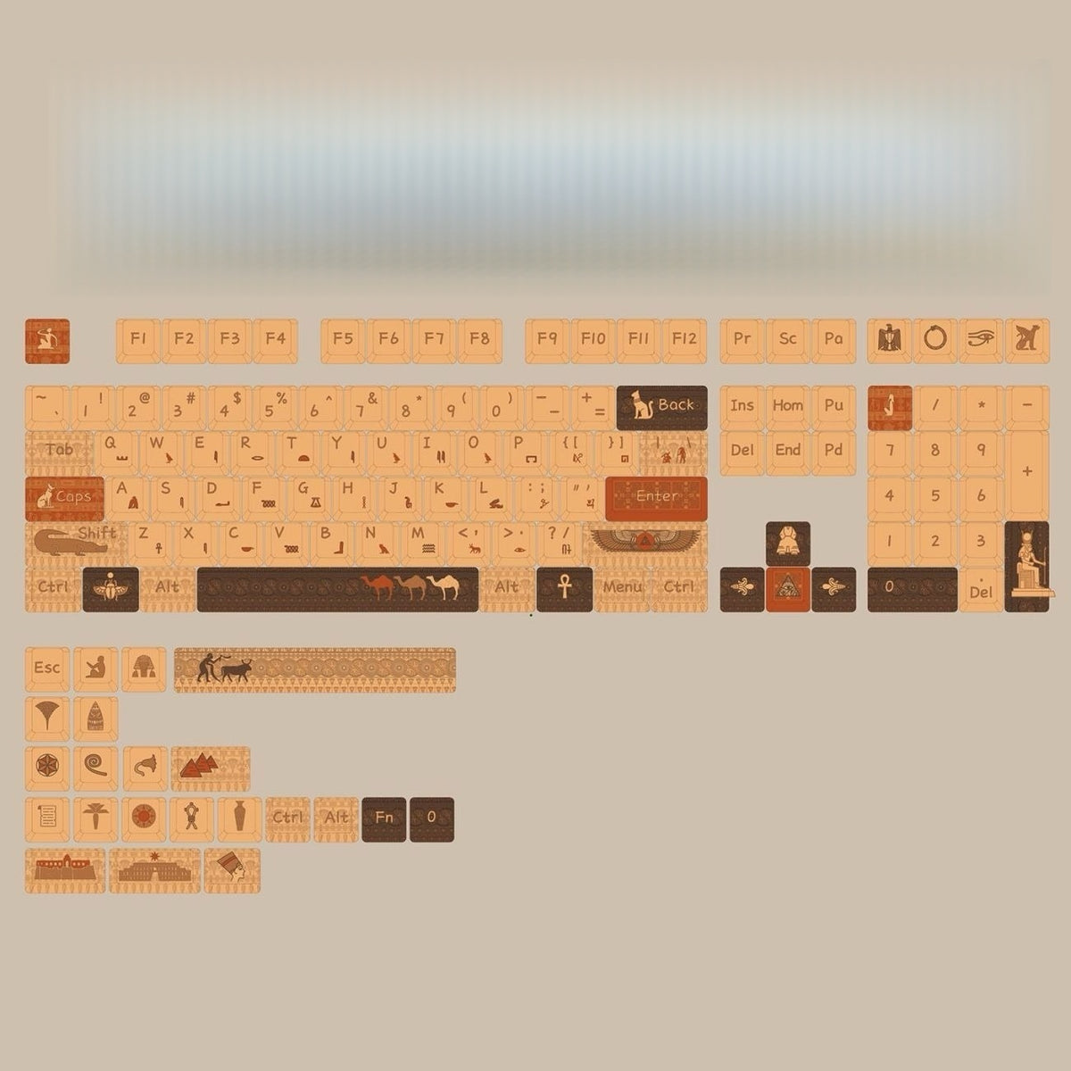 Ancient Egyptian Hieroglyphics Keycap Set