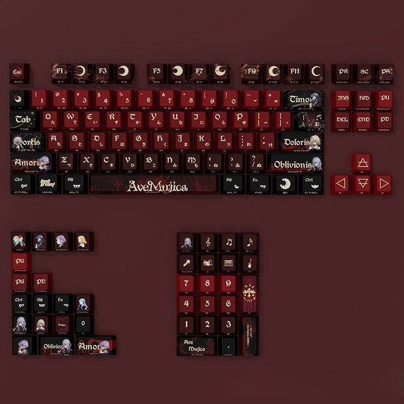 Bang Dream! Ave Mujica Gothic Crimson Side-Legend Keycap Set
