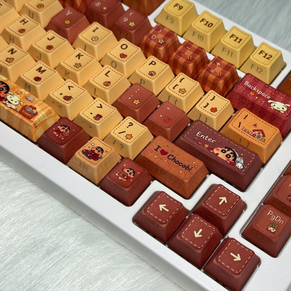 Crayon Shin-chan Retro Journal Cute Keycap Set