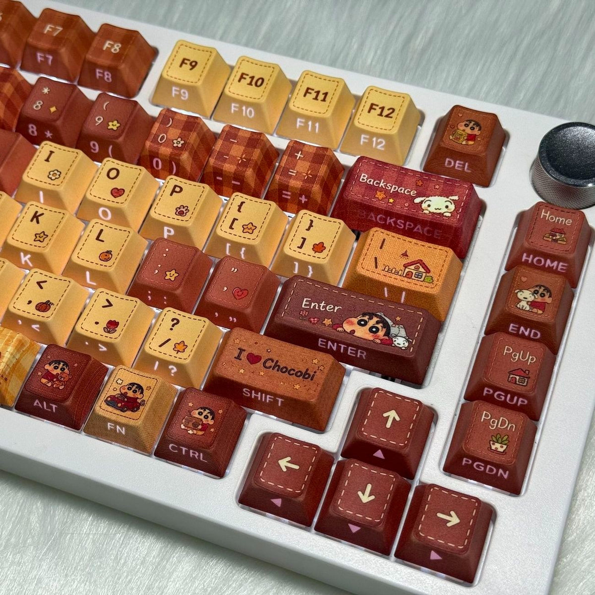Crayon Shin-chan Retro Journal Cute Keycap Set