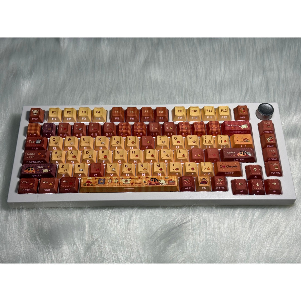 Crayon Shin-chan Retro Journal Cute Keycap Set