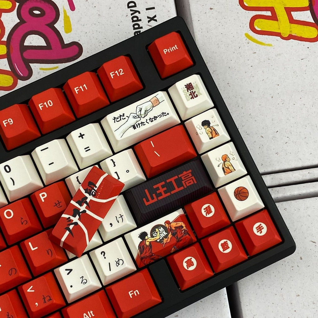Slam Dunk Shohoku Basketball Red & White Keycap Set