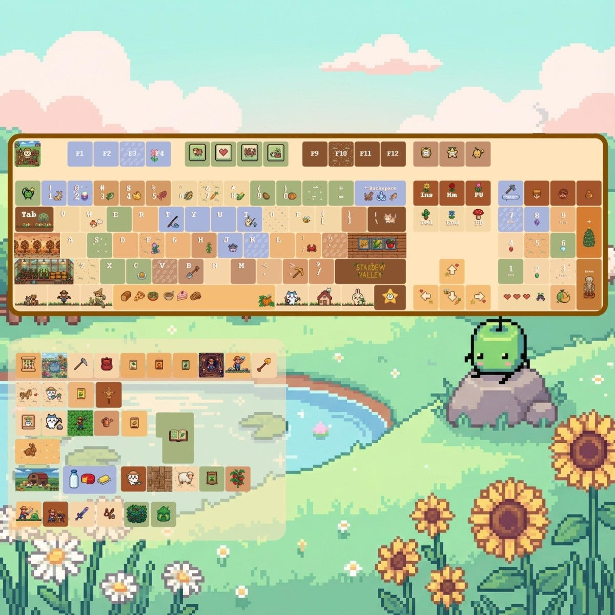 Stardew Valley Cute Pixel Farming Keycap Set