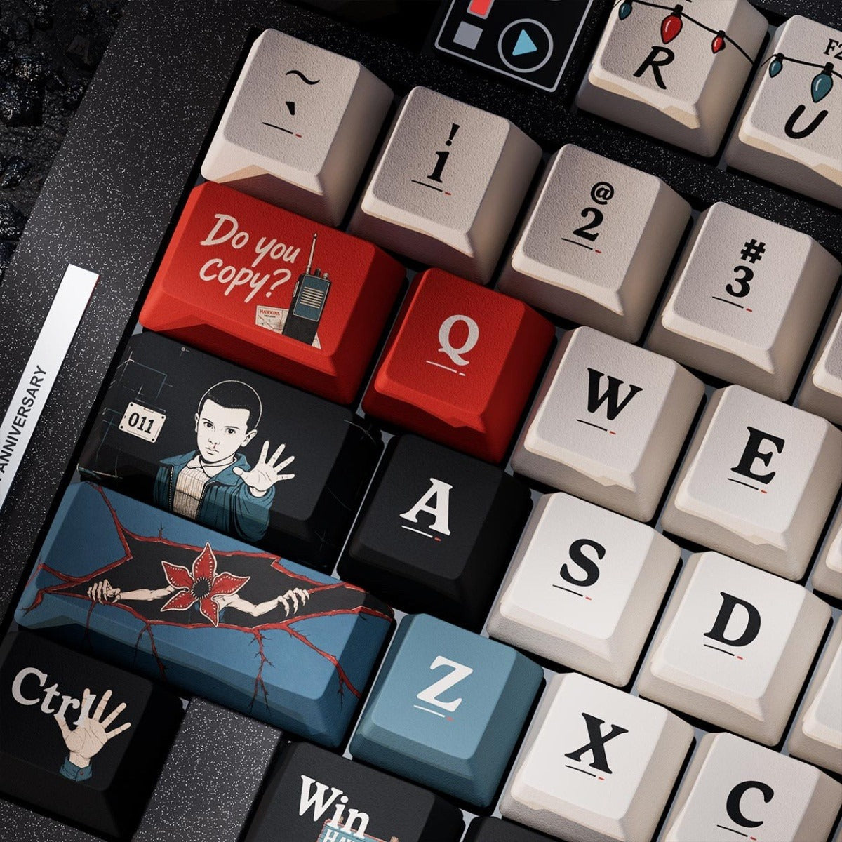 Stranger Things Hawkins Retro Custom Keycap Set