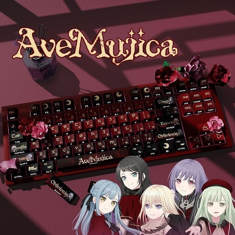 Bang Dream! Ave Mujica Gothic Crimson Side-Legend Keycap Set