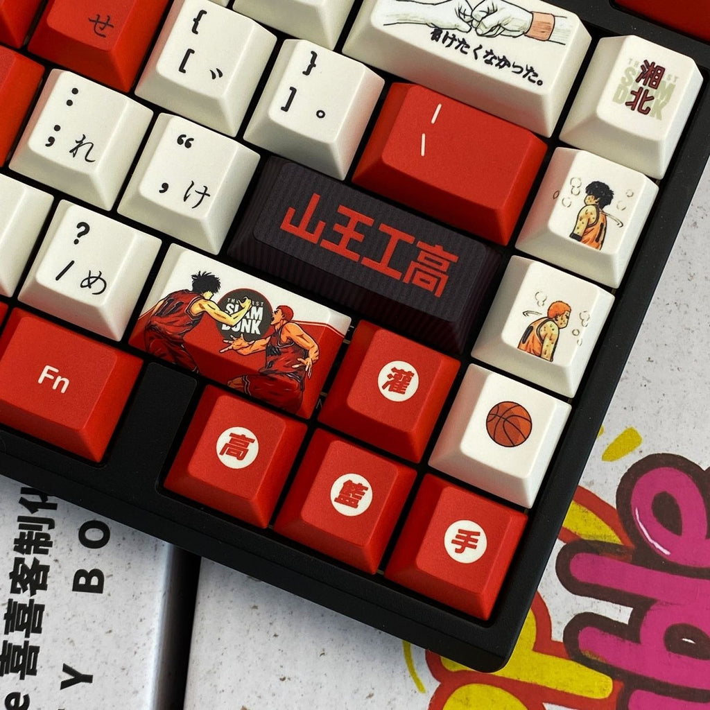Slam Dunk Shohoku Basketball Red & White Keycap Set