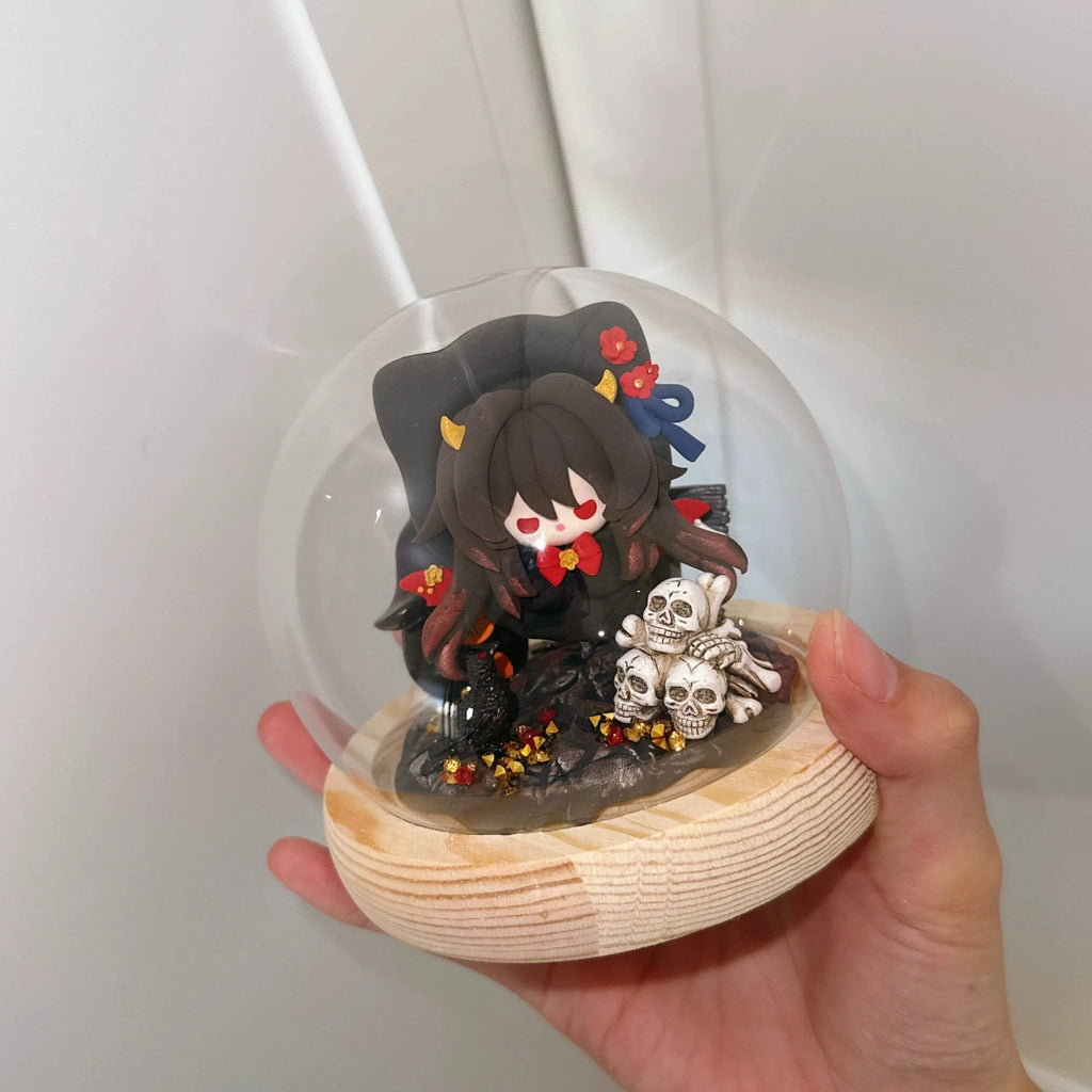 Genshin Impact Glowing Crystal Ball Character Figure Handmade Anime Game Collectible