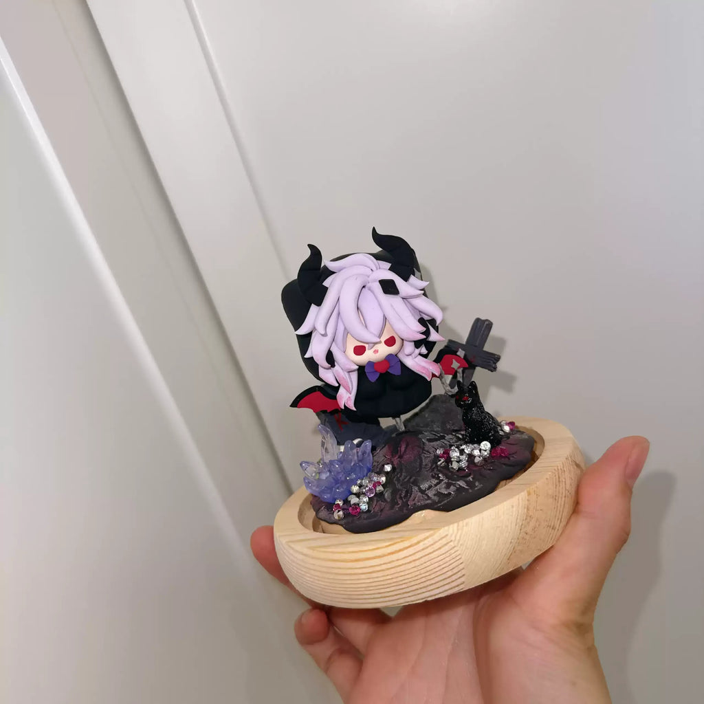 Genshin Impact Glowing Crystal Ball Character Figure Handmade Anime Game Collectible
