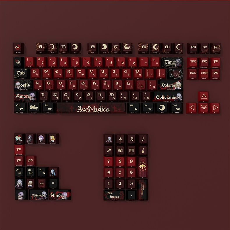 Bang Dream! Ave Mujica Gothic Crimson Side-Legend Keycap Set