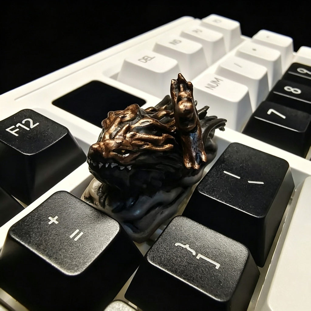 Lord of Night and Beast of Night resin artisan keycaps with detailed fantasy character artwork