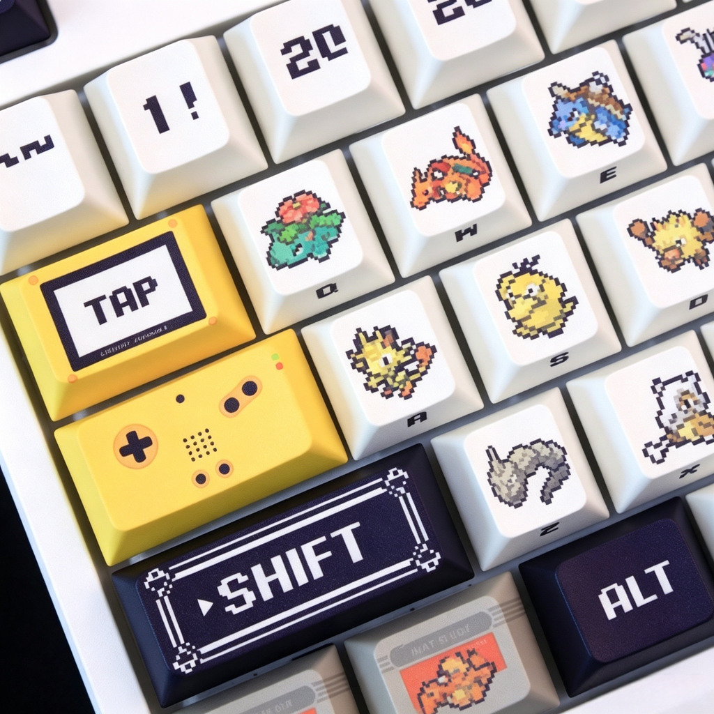 collectible-pixel-art-keycap-set-for-gamers-mechanical-keyboard-enthusiasts-and-block-world-inspired-design-lovers