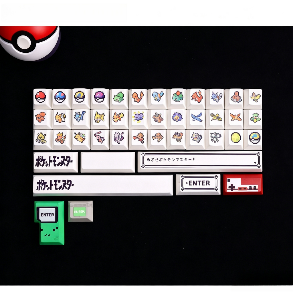 Pokémon Pixel Art Mechanical Keyboard Keycaps