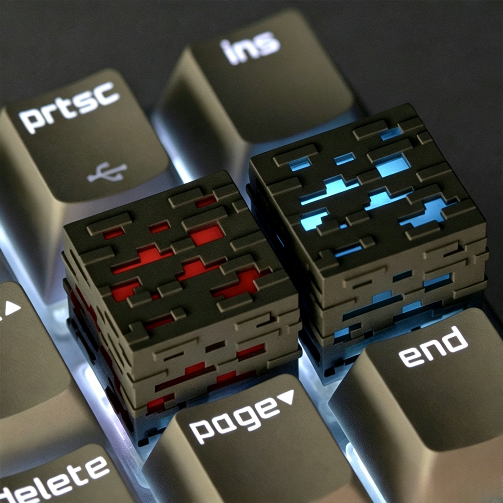 collectible-minecraft-resin-keycaps-featuring-diamond-ore-gold-ore-redstone-and-pixel-block-designs-for-gamers-and-keyboard-enthusiasts