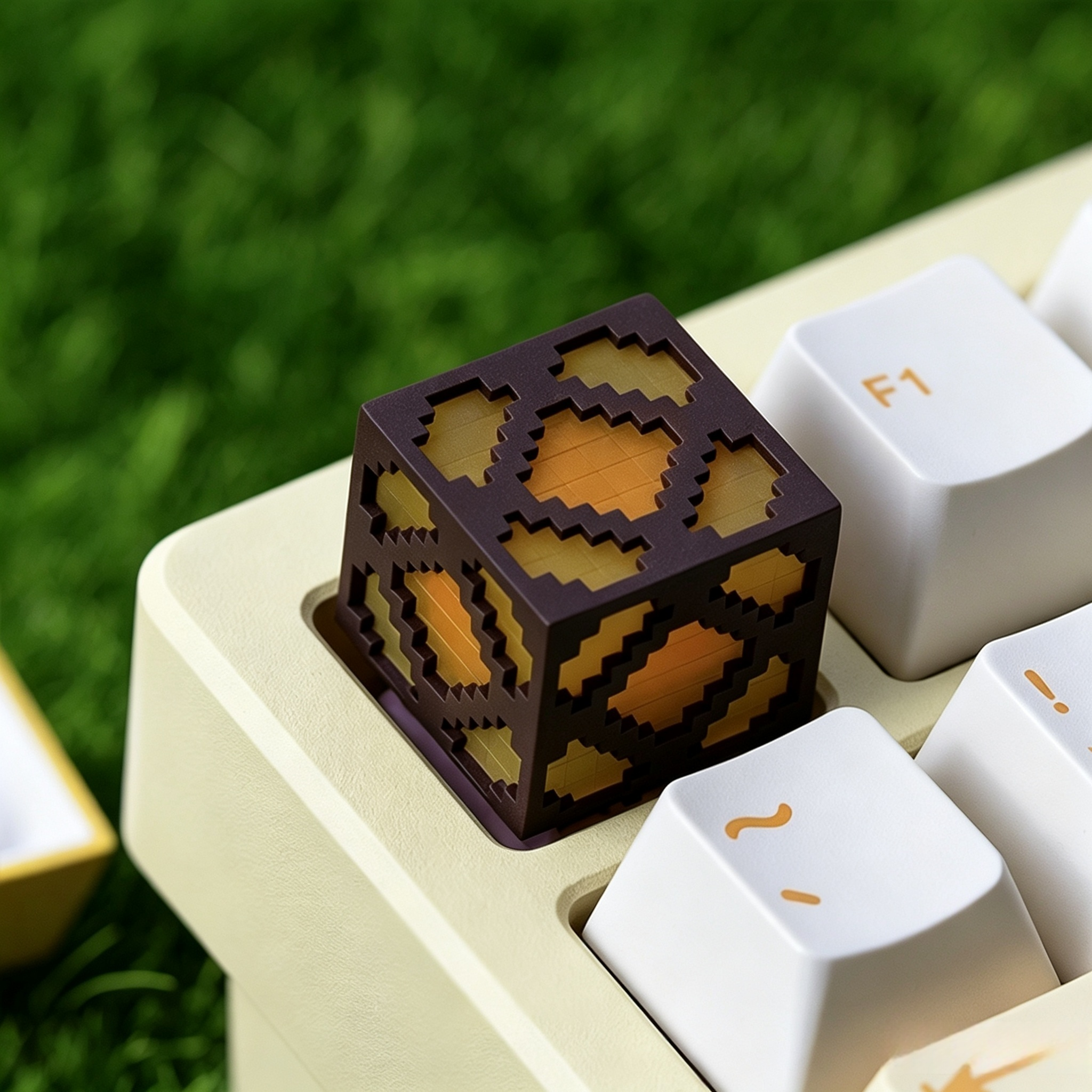 collectible-minecraft-resin-keycaps-featuring-diamond-ore-gold-ore-redstone-and-pixel-block-designs-for-gamers-and-keyboard-enthusiasts