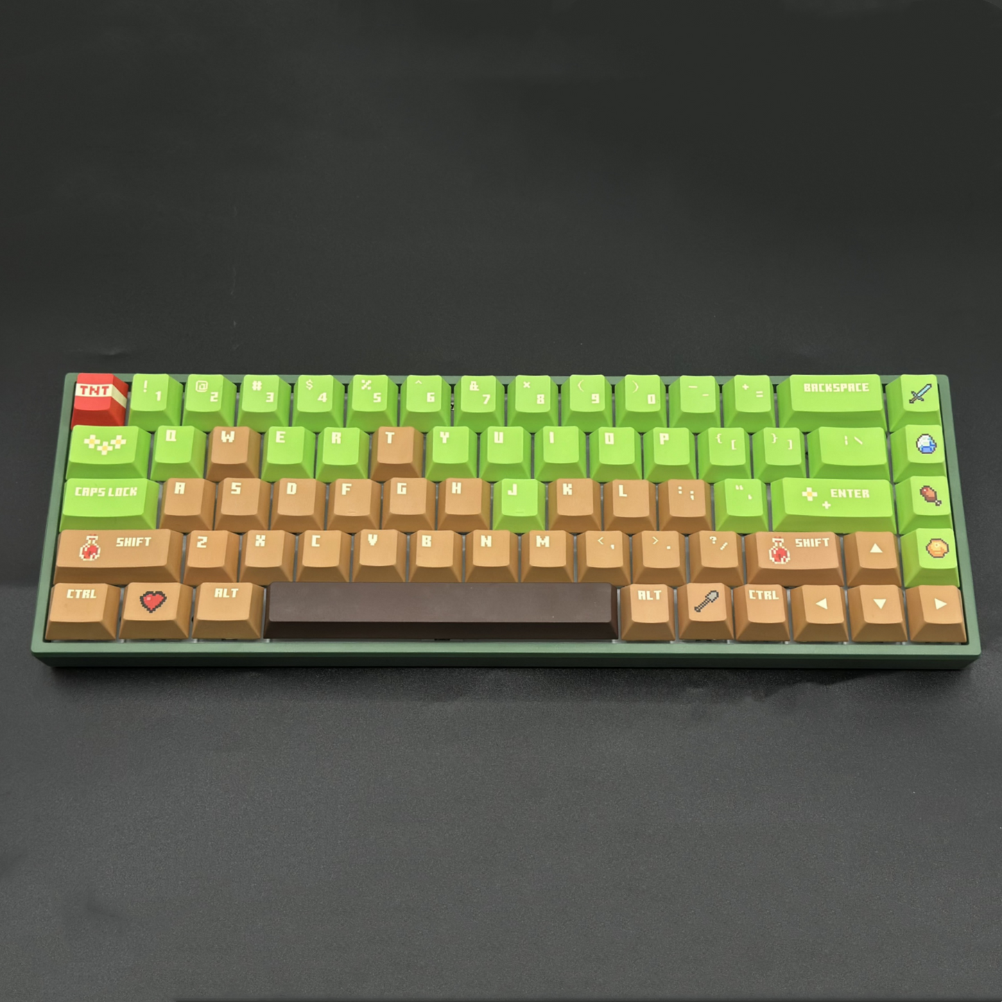 Minecraft PIXEL BOX with Wireless BOW 65% Mechanical keyboard