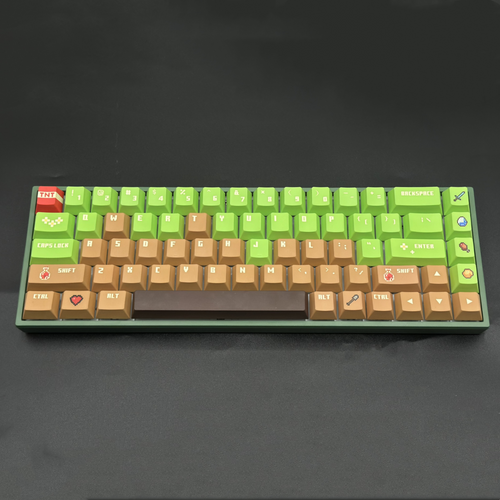 Perfect for Minecraft fans and mechanical keyboard enthusiasts alike, this custom set by AiheyStudio brings pixel art to life with an exclusive artisan touch.