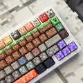 Minecraft Pixel World keycap set featuring pixel art blocks mobs and gaming inspired design for mechanical keyboards