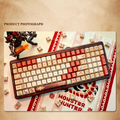 monster-hunter-inspired-pbt-keycap-set-with-vintage-guild-design-parchment-beige-and-crimson-red-colors-for-gaming-mechanical-keyboards