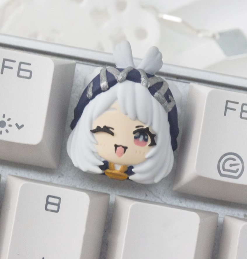 Genshin Impact Mualani resin artisan keycap