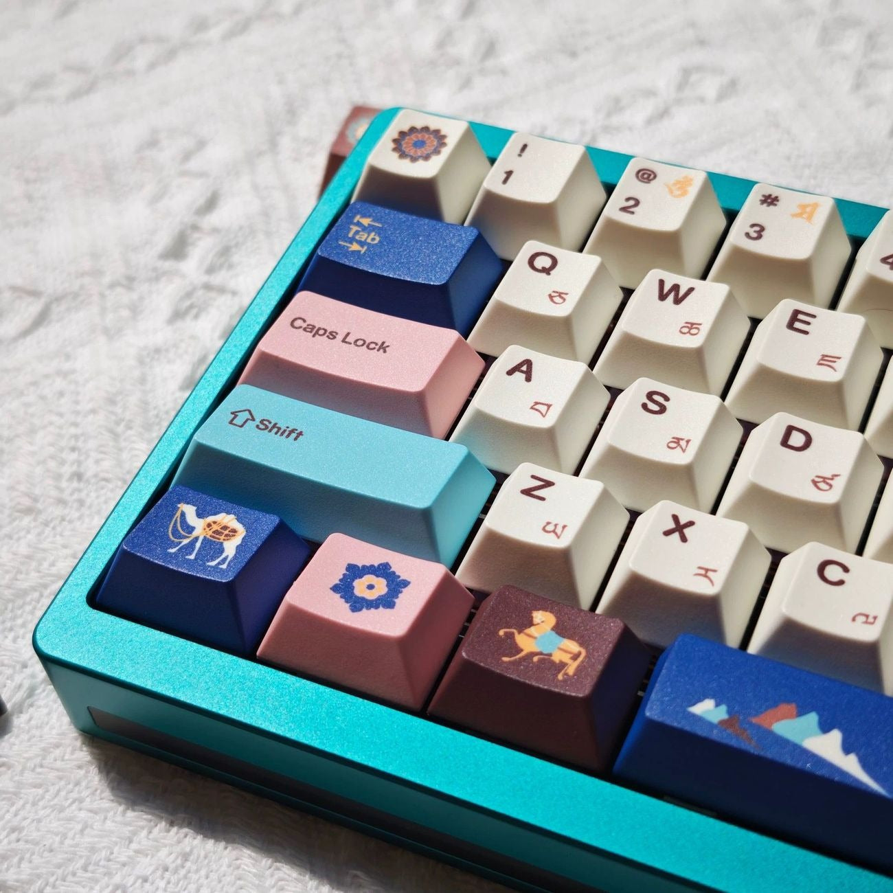 NICO Tibetan Theme full keycap set with nine color design, decorative patterns, and artistic details for custom mechanical keyboards
