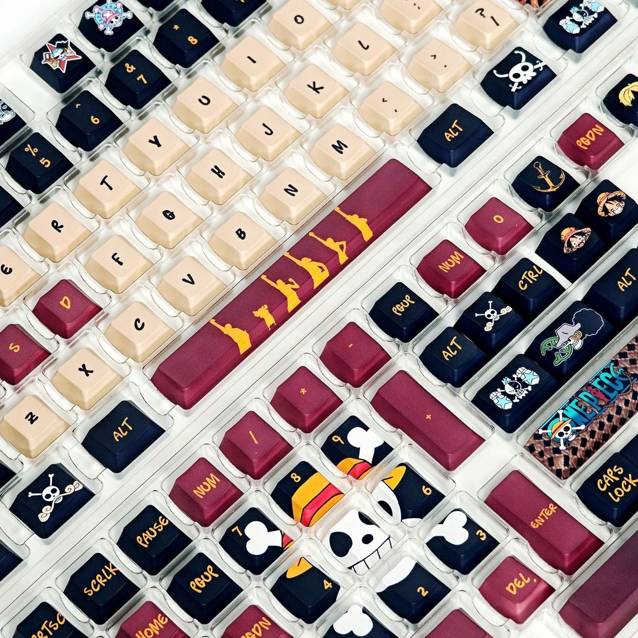 custom-pirate-themed-keycaps-featuring-jolly-roger-spacebar-ship-enter-key-and-crew-symbol-designs-for-mechanical-keyboards