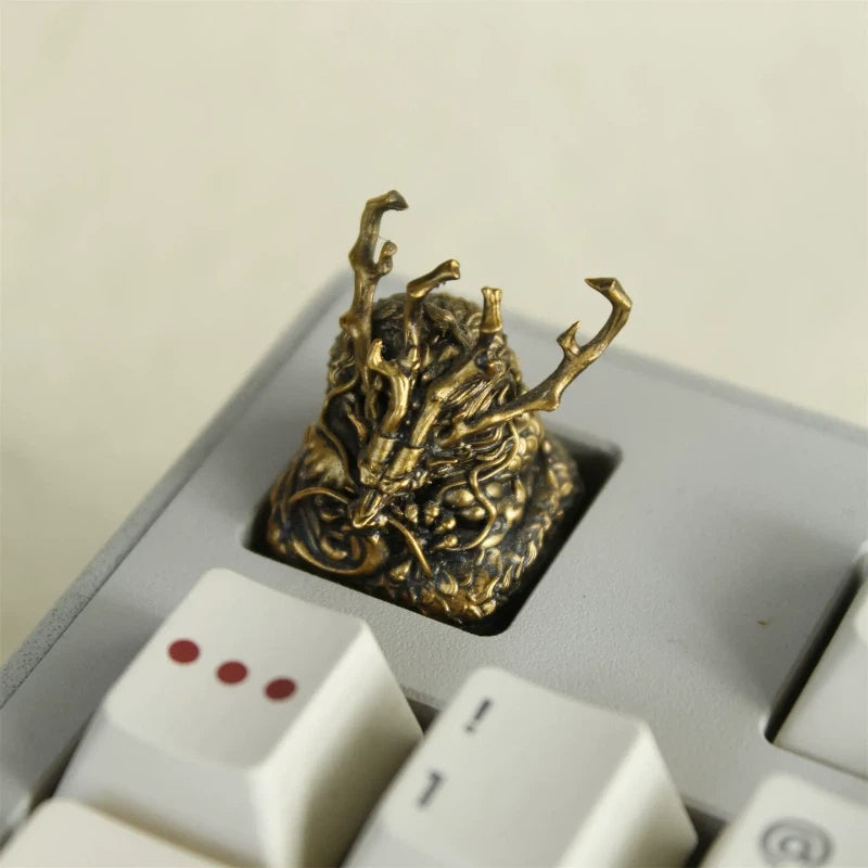 Oriental Dragon artisan keycap collection featuring detailed mythical dragon designs for mechanical keyboards and collectors