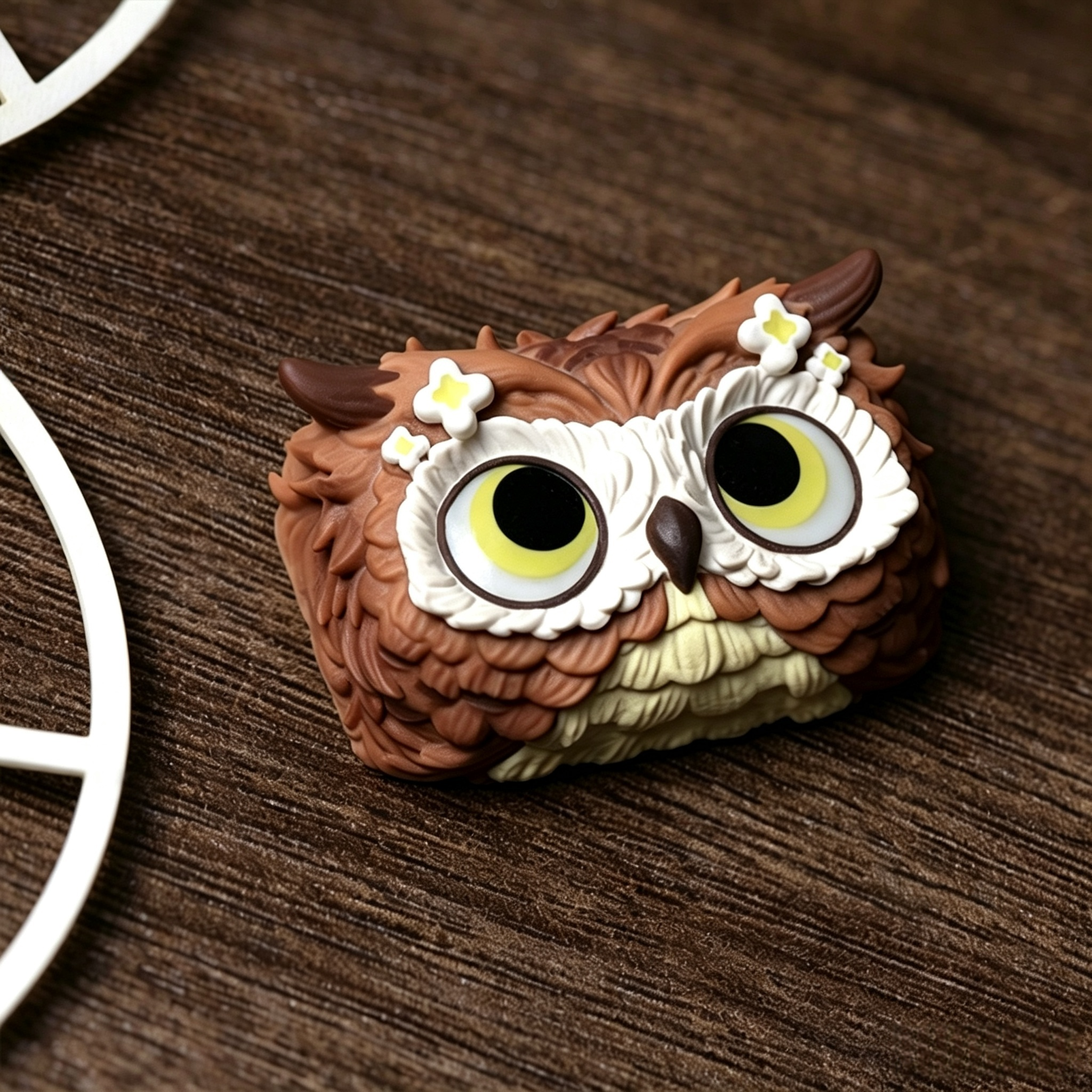 detailed-owl-epoxy-resin-keycap-with-layered-3d-effect-texture-and-hand-polished-finish-for-mechanical-keyboard-setup