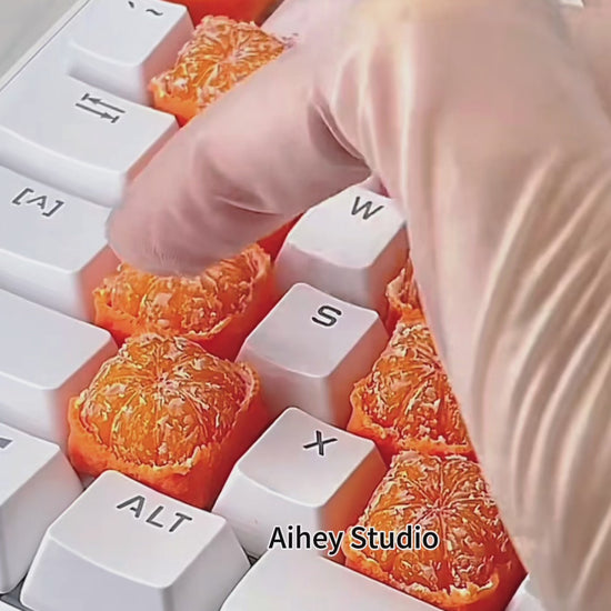 A square Orange or Tangerine Artisan keycap Custom keycaps videos