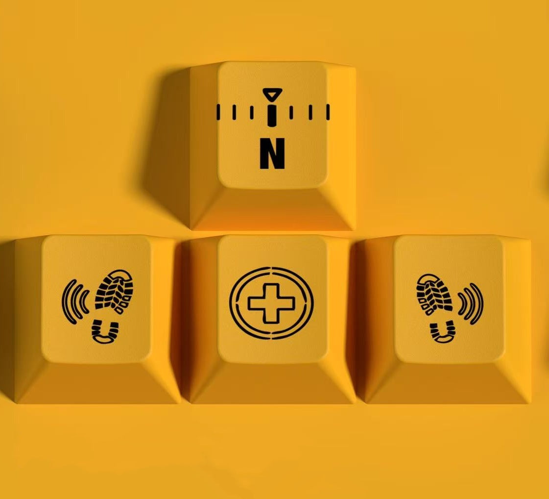 PUBG Keycap Set – Yellow and Black Keycap Design