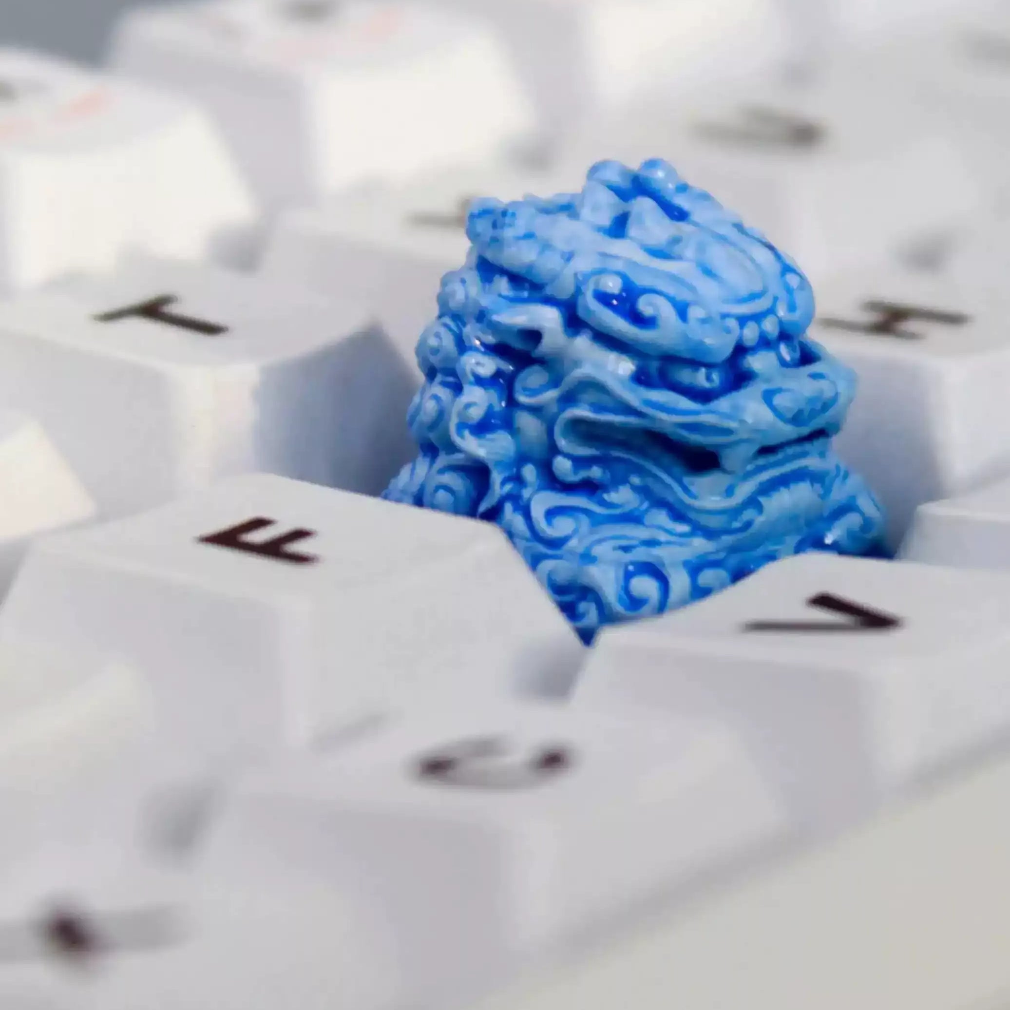 Qilin Chinese Mythology Resin Keycap Eastern Dragon Beast Artisan Keycap