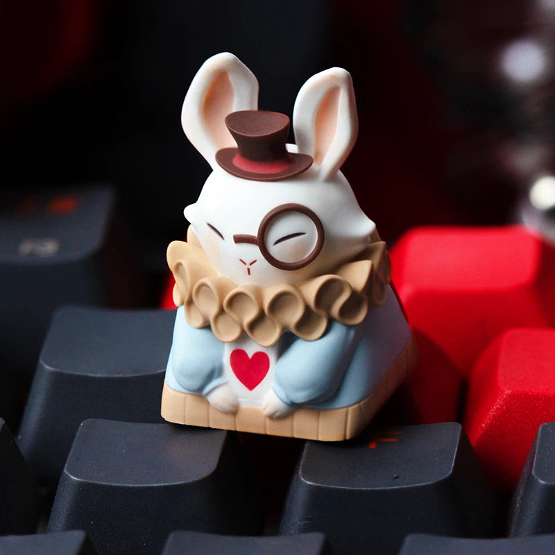 red-bow-rabbit-resin-keycap-with-cute-fantasy-animal-design-and-layered-epoxy-resin-craftsmanship