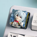 Rei Ayanami translucent artisan keycap
