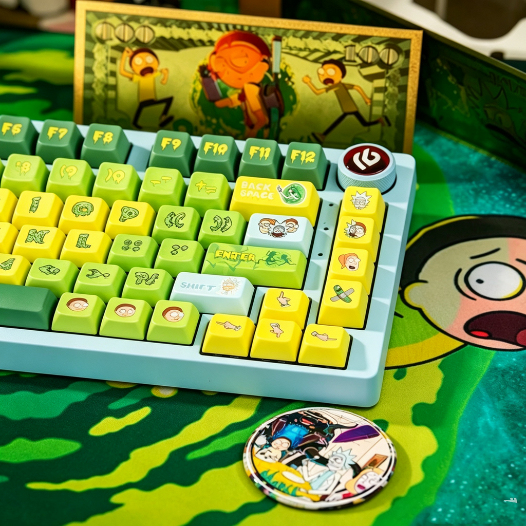 rick-and-morty-mda-profile-keycaps-with-spherical-shape-ergonomic-design-and-colorful-cartoon-style-for-custom-mechanical-keyboards