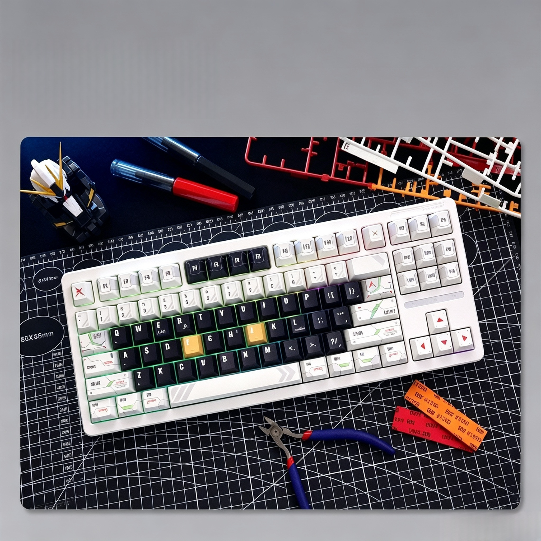 rx-93-nu-gundam-inspired-keycap-set-with-futuristic-mecha-style-design-for-custom-mechanical-keyboards-gaming-setups-and-anime-fans
