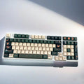 aiheystudio Slytherin-themed PBT keycaps showcasing house colors and serpent motifs in full layout.