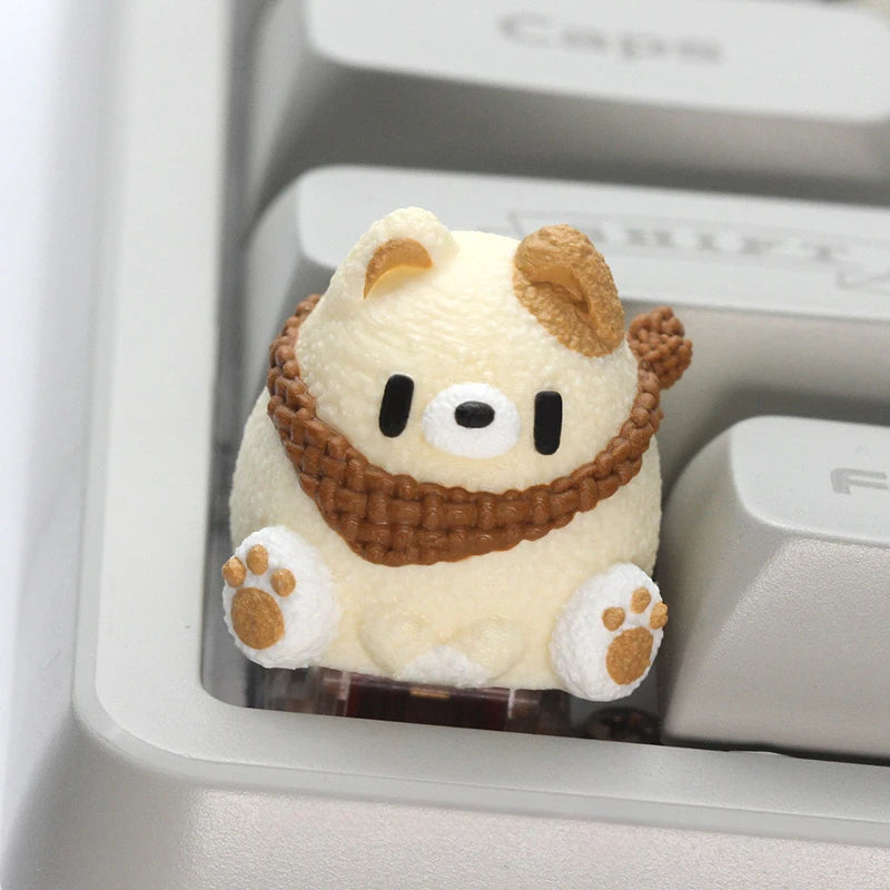 Spotty bandana puppy artisan keycap