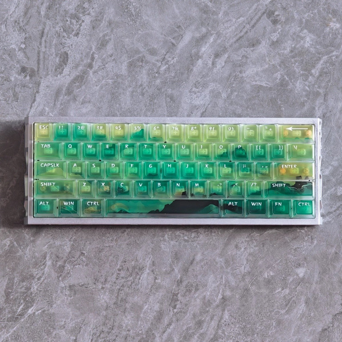 wenshao-dark-moss-keycap-set-inspired-by-oriental-ink-wash-art-natural-landscape-elements-and-zen-style-mechanical-keyboard-aesthetic