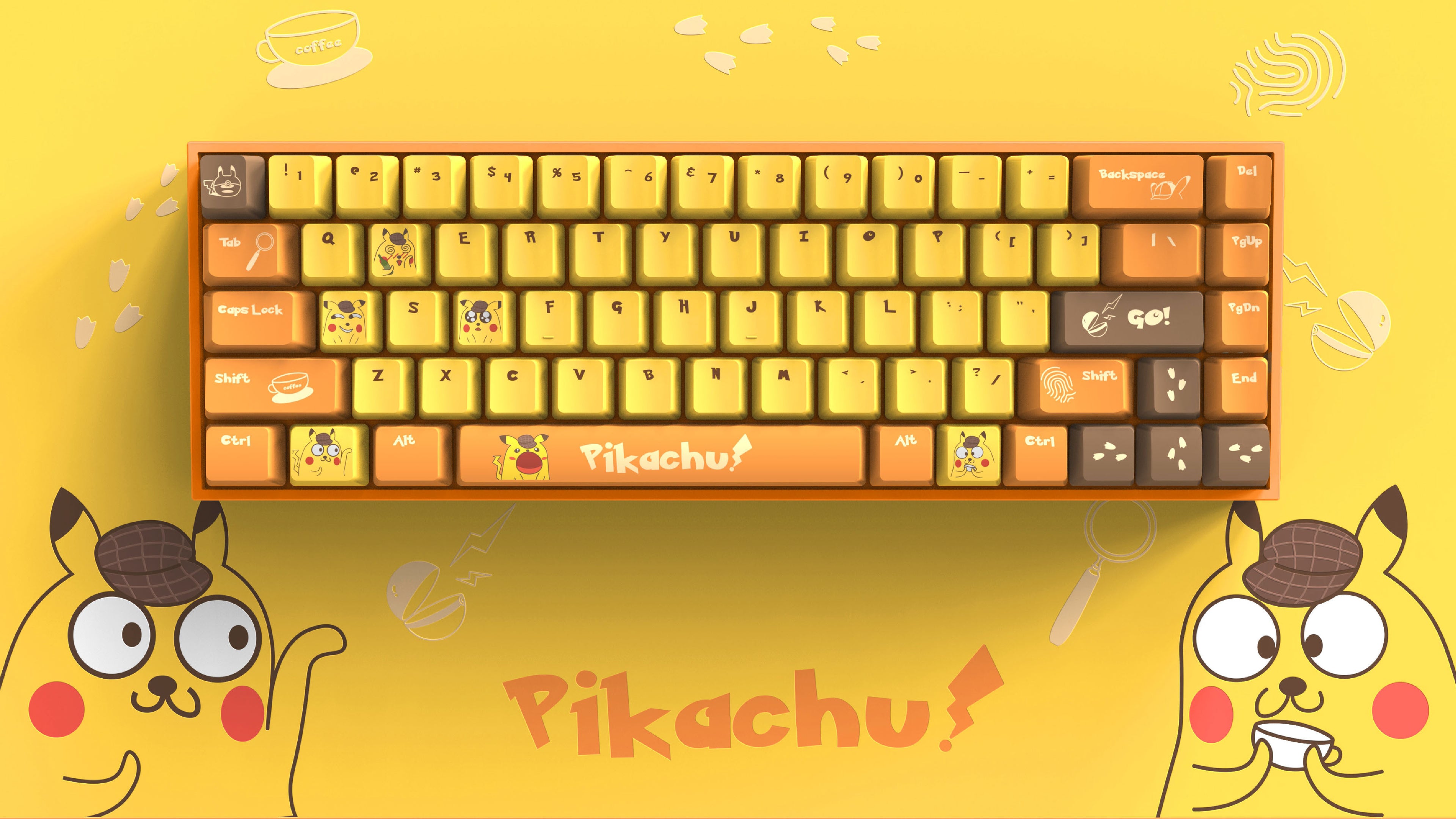 The Great Detective Pikachu Keycaps Set