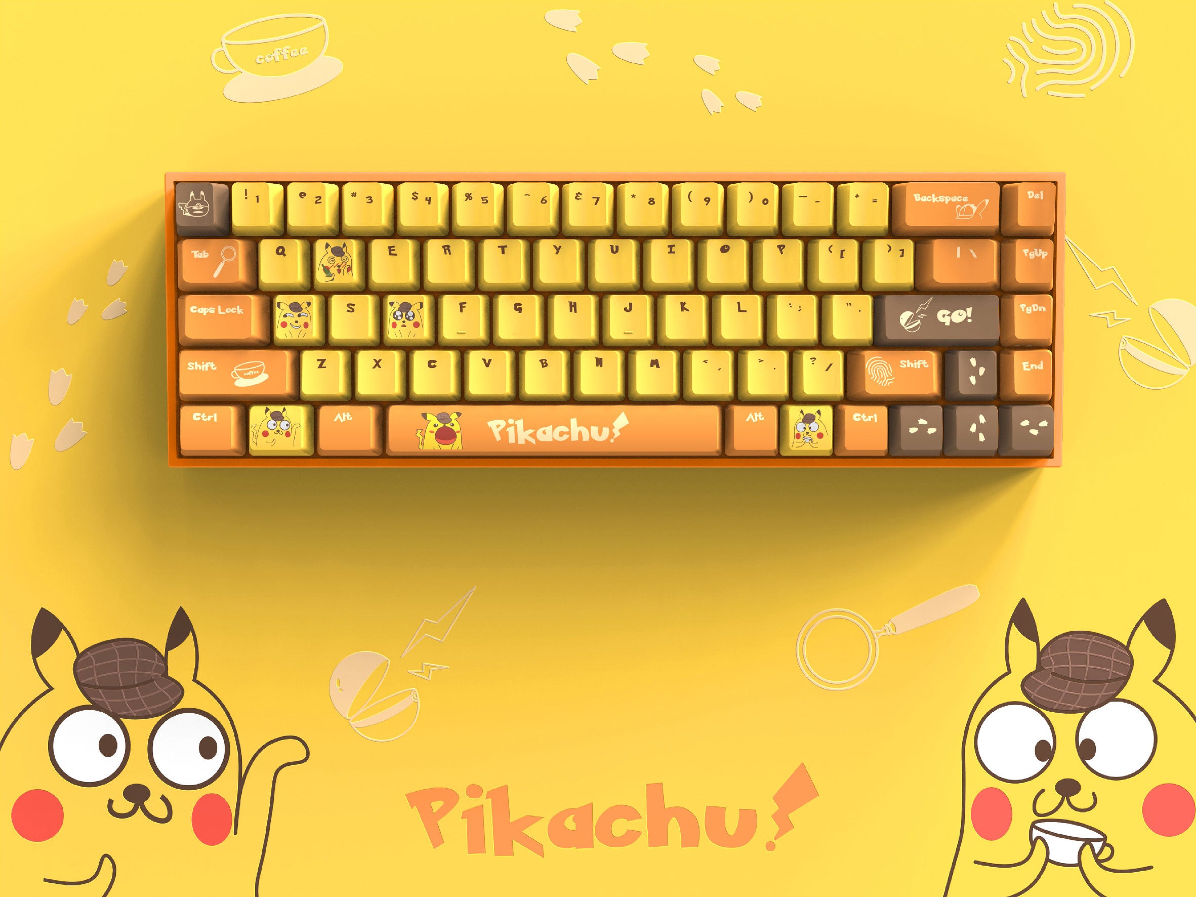The Great Detective Pikachu Keycaps Set